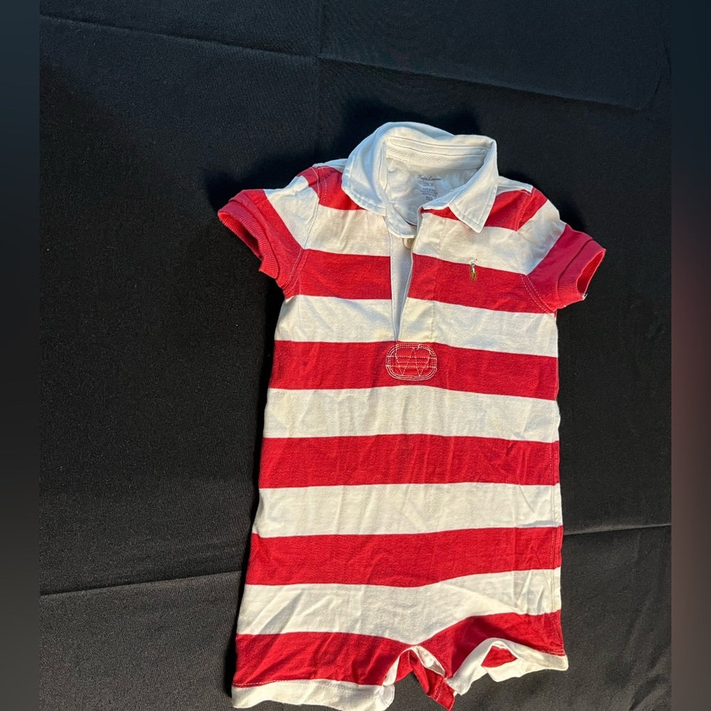 Ralph Lauren striped shortall 12M